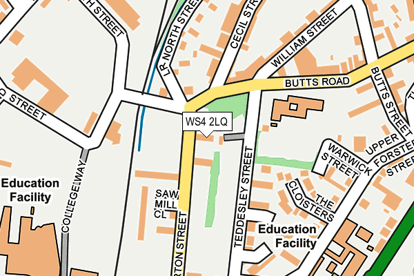 WS4 2LQ map - OS OpenMap – Local (Ordnance Survey)