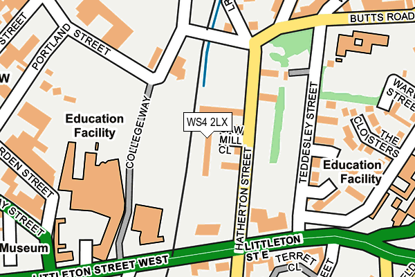 WS4 2LX map - OS OpenMap – Local (Ordnance Survey)