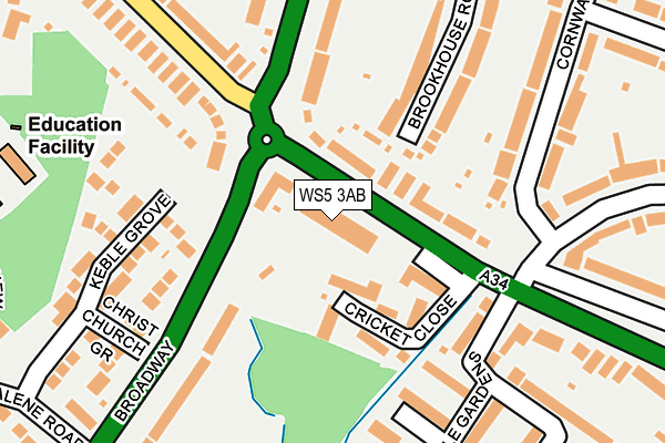 WS5 3AB map - OS OpenMap – Local (Ordnance Survey)