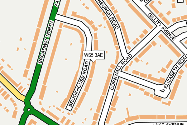 WS5 3AE map - OS OpenMap – Local (Ordnance Survey)