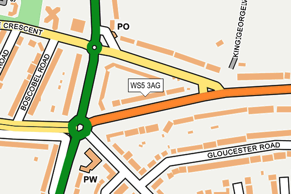 WS5 3AG map - OS OpenMap – Local (Ordnance Survey)