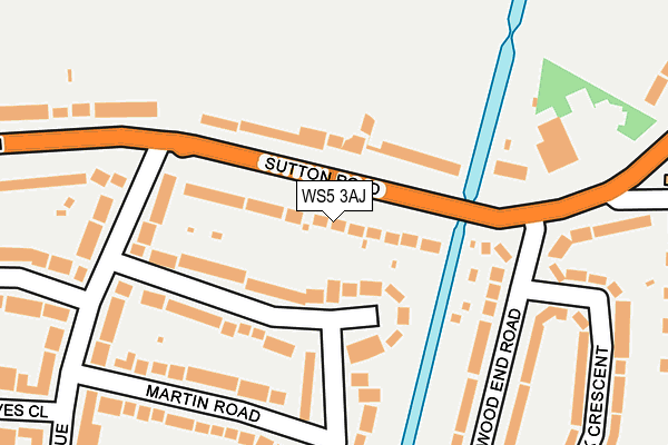 WS5 3AJ map - OS OpenMap – Local (Ordnance Survey)