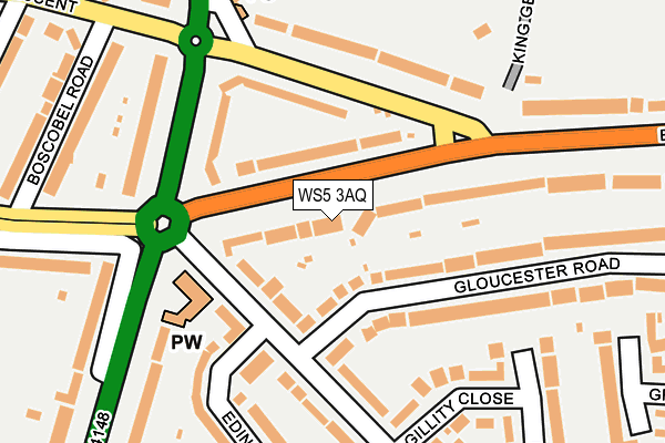 WS5 3AQ map - OS OpenMap – Local (Ordnance Survey)