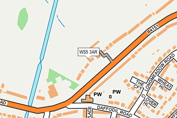WS5 3AR map - OS OpenMap – Local (Ordnance Survey)