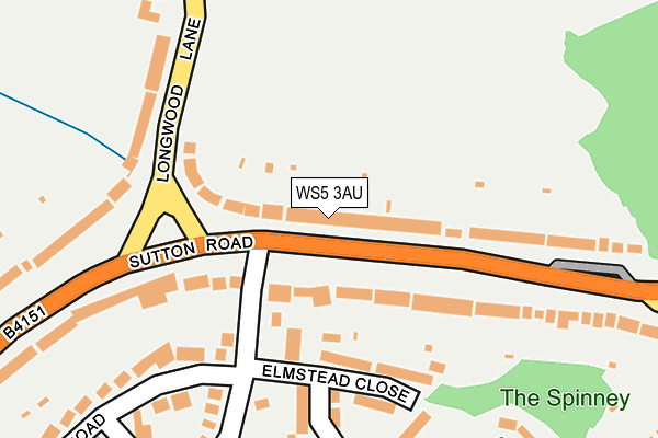 WS5 3AU map - OS OpenMap – Local (Ordnance Survey)