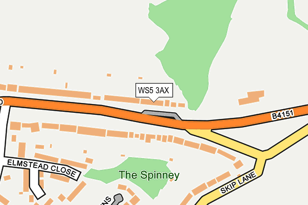WS5 3AX map - OS OpenMap – Local (Ordnance Survey)
