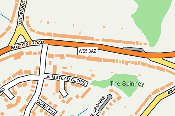 WS5 3AZ map - OS OpenMap – Local (Ordnance Survey)