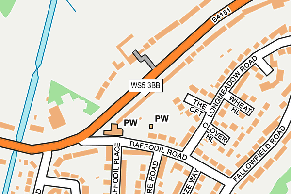 WS5 3BB map - OS OpenMap – Local (Ordnance Survey)