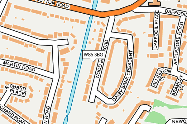 WS5 3BG map - OS OpenMap – Local (Ordnance Survey)