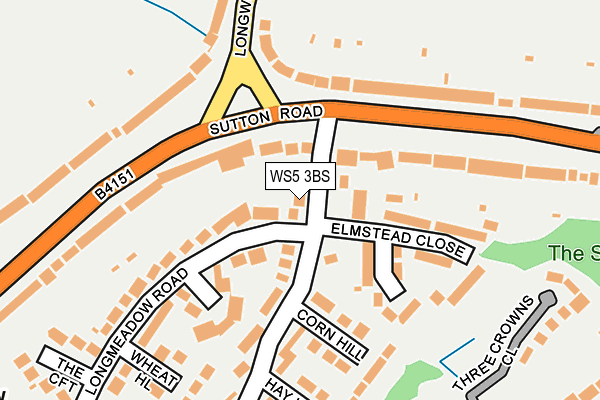 WS5 3BS map - OS OpenMap – Local (Ordnance Survey)