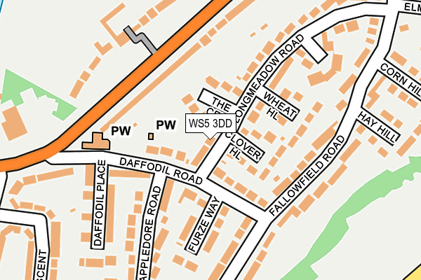 WS5 3DD map - OS OpenMap – Local (Ordnance Survey)