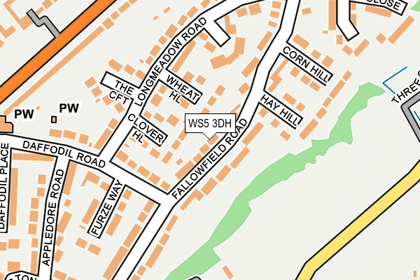 WS5 3DH map - OS OpenMap – Local (Ordnance Survey)