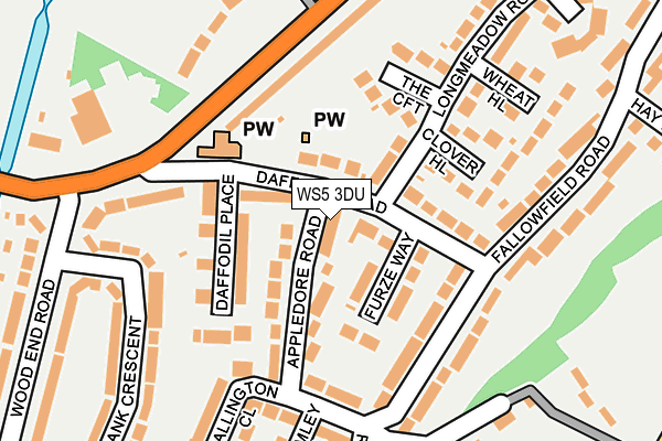 WS5 3DU map - OS OpenMap – Local (Ordnance Survey)