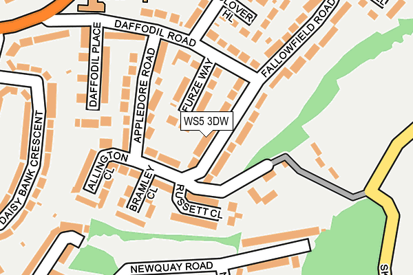WS5 3DW map - OS OpenMap – Local (Ordnance Survey)