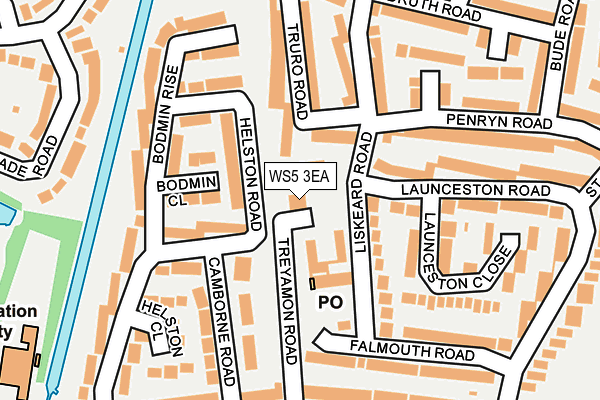 WS5 3EA map - OS OpenMap – Local (Ordnance Survey)