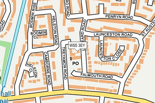 WS5 3EY map - OS OpenMap – Local (Ordnance Survey)
