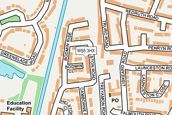 WS5 3HX map - OS OpenMap – Local (Ordnance Survey)