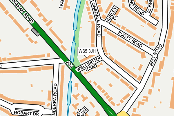 WS5 3JH map - OS OpenMap – Local (Ordnance Survey)