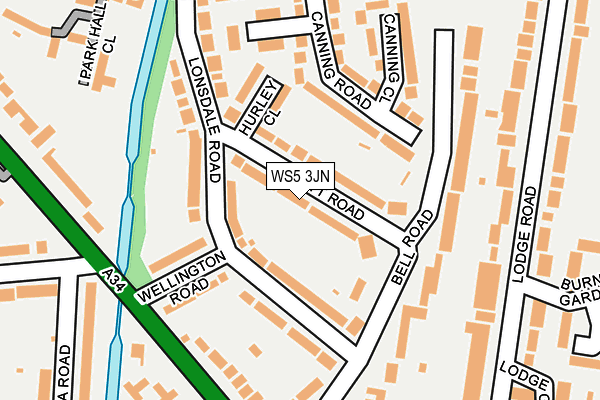 WS5 3JN map - OS OpenMap – Local (Ordnance Survey)