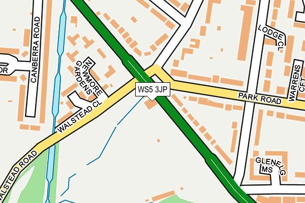 WS5 3JP map - OS OpenMap – Local (Ordnance Survey)