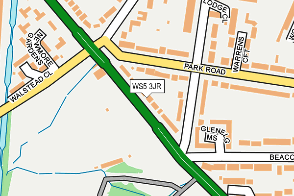 WS5 3JR map - OS OpenMap – Local (Ordnance Survey)