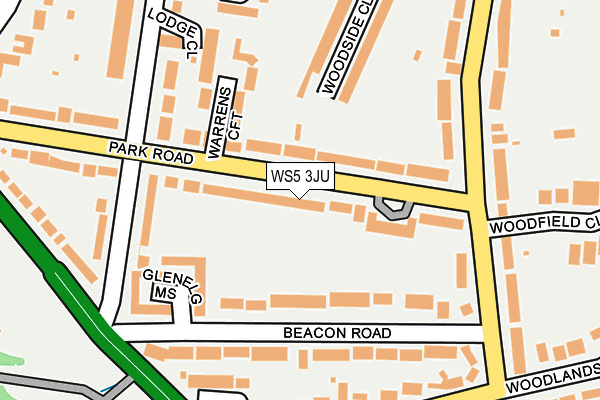 WS5 3JU map - OS OpenMap – Local (Ordnance Survey)
