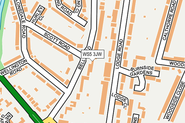 WS5 3JW map - OS OpenMap – Local (Ordnance Survey)