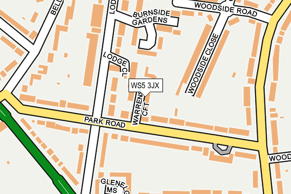 WS5 3JX map - OS OpenMap – Local (Ordnance Survey)