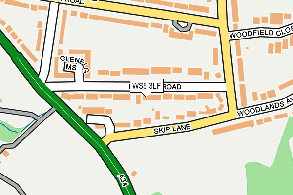 WS5 3LF map - OS OpenMap – Local (Ordnance Survey)