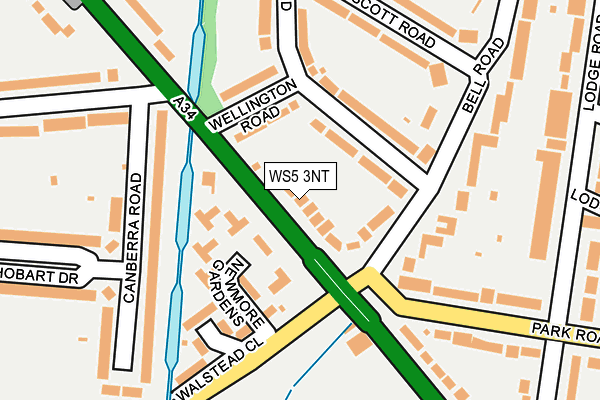 WS5 3NT map - OS OpenMap – Local (Ordnance Survey)