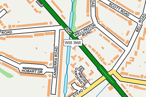 WS5 3NW map - OS OpenMap – Local (Ordnance Survey)