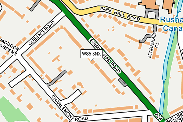 WS5 3NX map - OS OpenMap – Local (Ordnance Survey)