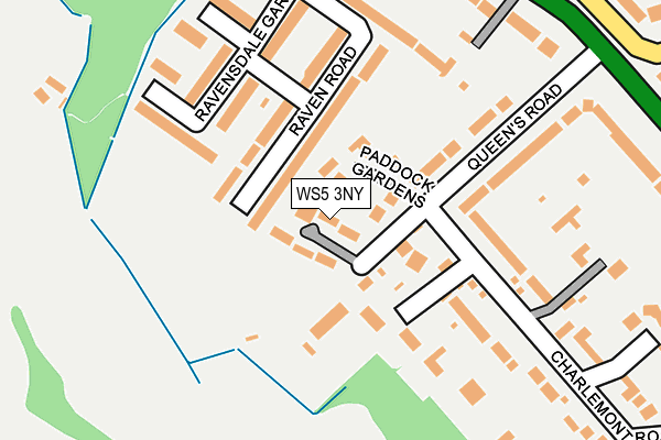 WS5 3NY map - OS OpenMap – Local (Ordnance Survey)
