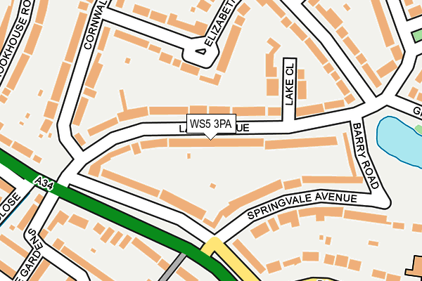 WS5 3PA map - OS OpenMap – Local (Ordnance Survey)