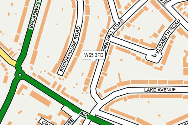 WS5 3PD map - OS OpenMap – Local (Ordnance Survey)