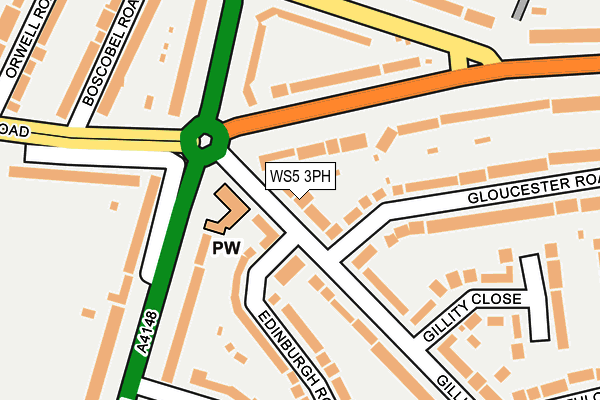 WS5 3PH map - OS OpenMap – Local (Ordnance Survey)