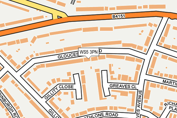 WS5 3PN map - OS OpenMap – Local (Ordnance Survey)