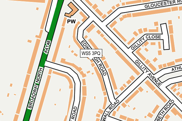 WS5 3PQ map - OS OpenMap – Local (Ordnance Survey)