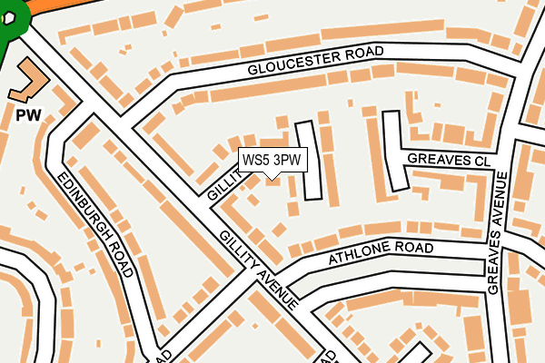 WS5 3PW map - OS OpenMap – Local (Ordnance Survey)