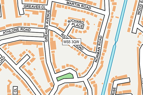 WS5 3QW map - OS OpenMap – Local (Ordnance Survey)