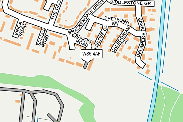 WS5 4AF map - OS OpenMap – Local (Ordnance Survey)