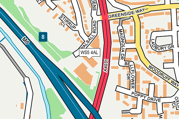 WS5 4AL map - OS OpenMap – Local (Ordnance Survey)