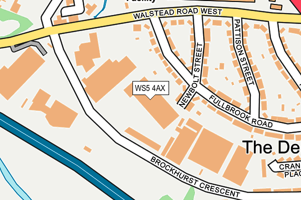 WS5 4AX map - OS OpenMap – Local (Ordnance Survey)