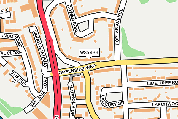 WS5 4BH map - OS OpenMap – Local (Ordnance Survey)