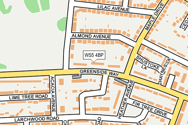 WS5 4BP map - OS OpenMap – Local (Ordnance Survey)
