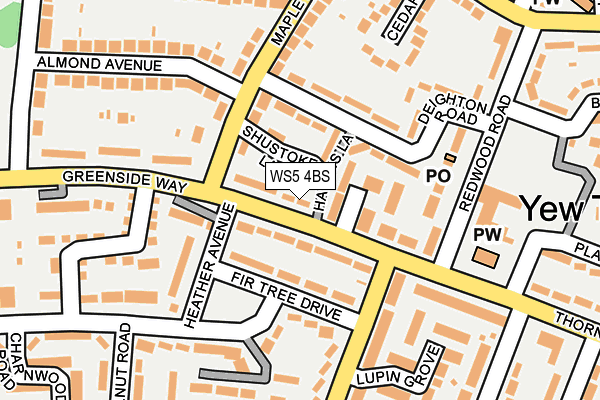 WS5 4BS map - OS OpenMap – Local (Ordnance Survey)