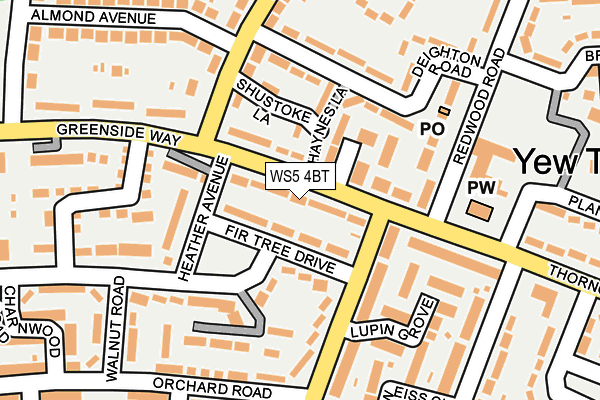 WS5 4BT map - OS OpenMap – Local (Ordnance Survey)