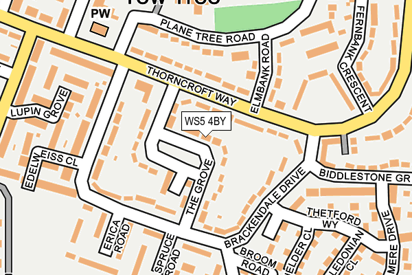 WS5 4BY map - OS OpenMap – Local (Ordnance Survey)