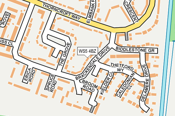 WS5 4BZ map - OS OpenMap – Local (Ordnance Survey)