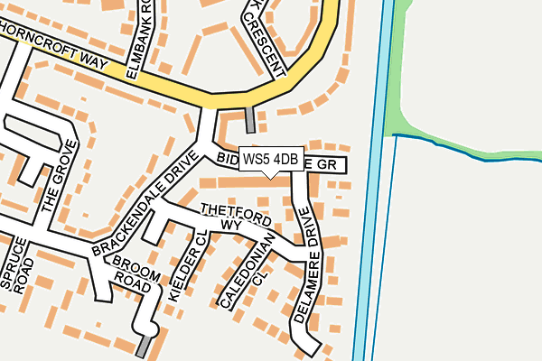 WS5 4DB map - OS OpenMap – Local (Ordnance Survey)